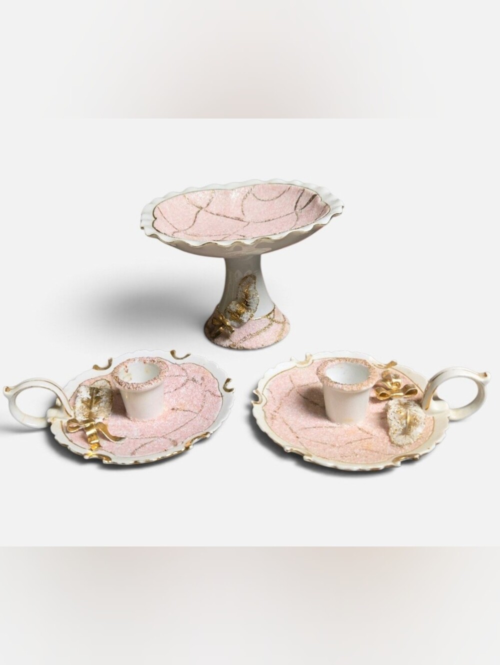 Geo. Z. Lefton Eastern Elegance Pink and Gold Set of 3